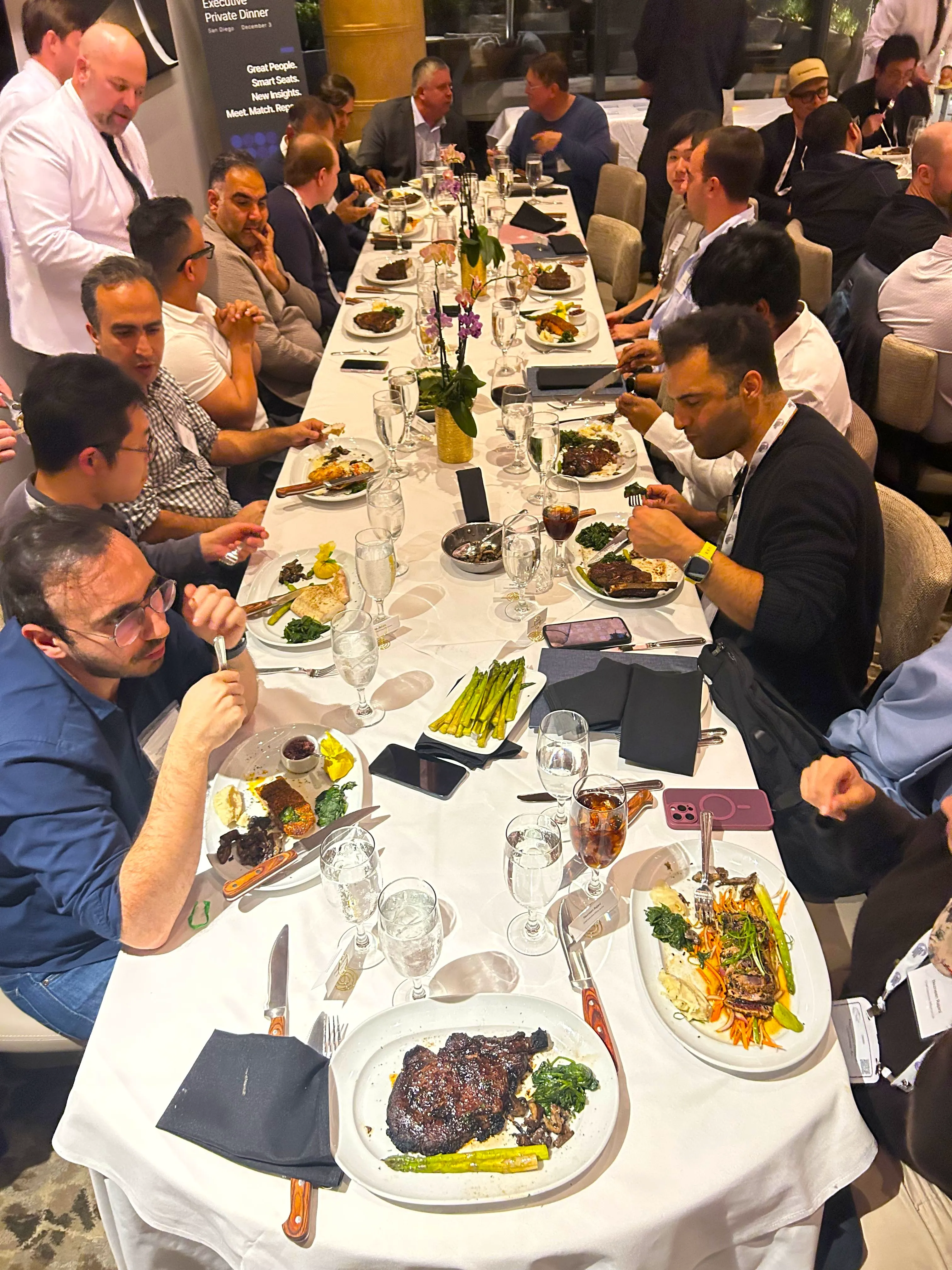 Premium dining experience with gourmet entrees