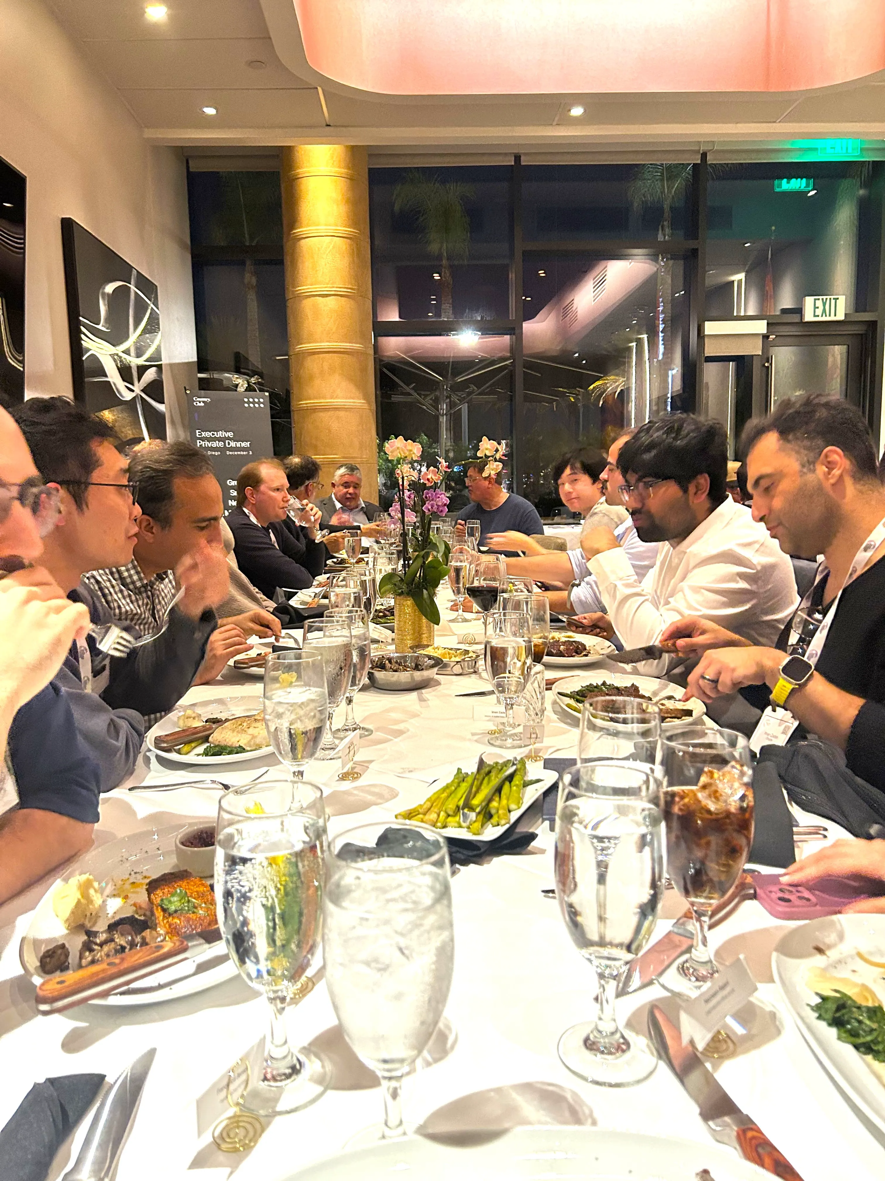 Strategic conversations throughout dinner